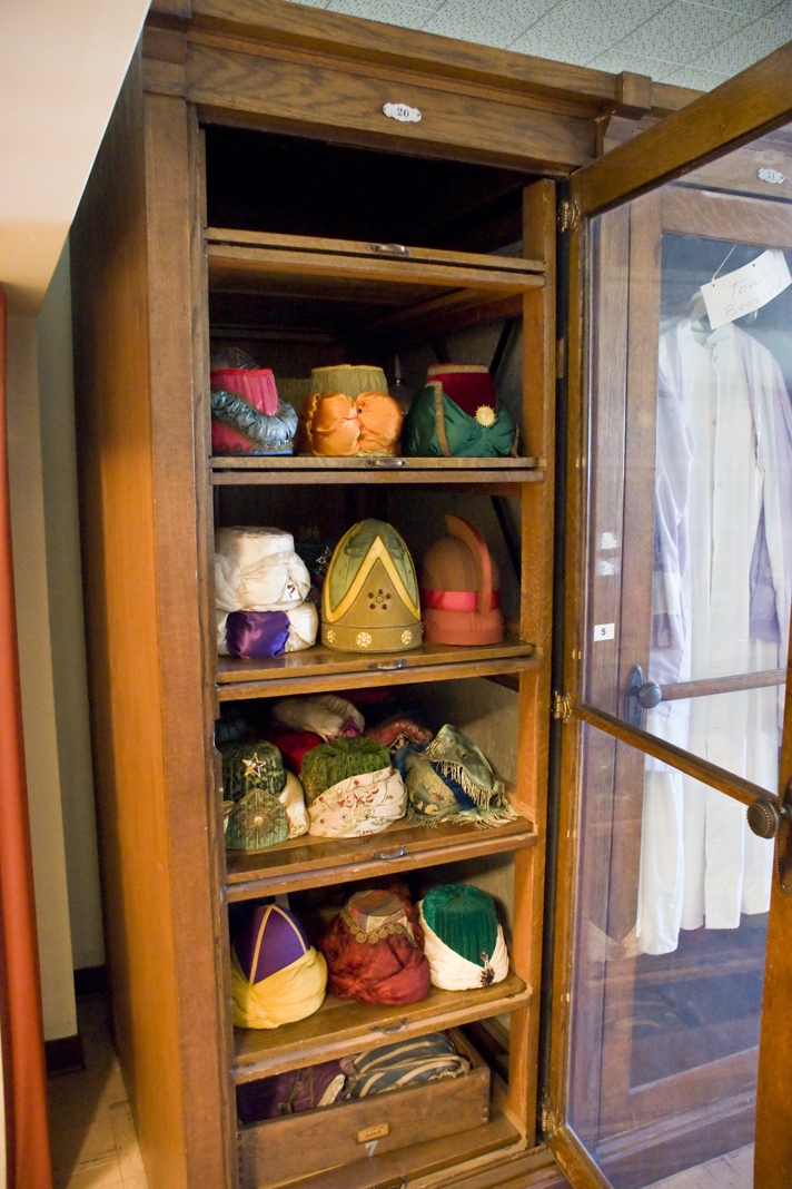 Hats in costume storage