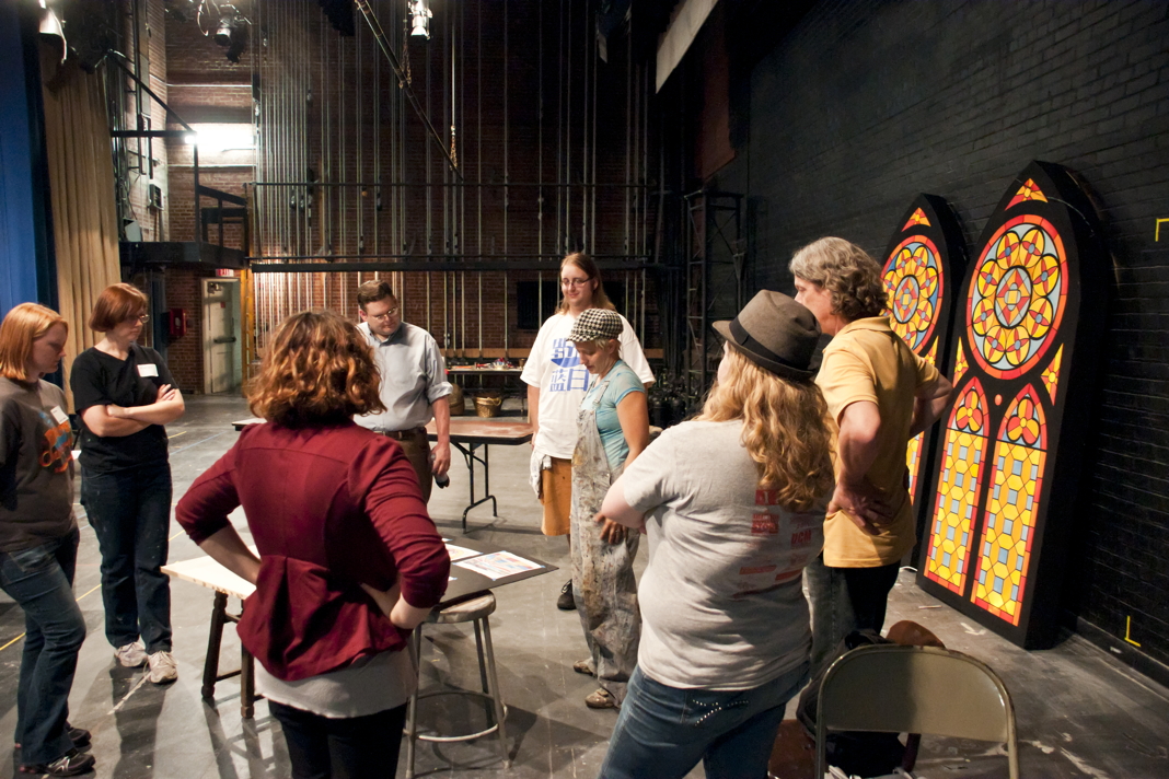 Faux Stained Glass workshop participants
